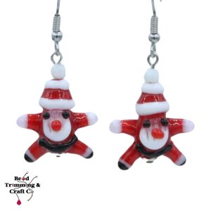Jumping Santa Earrings