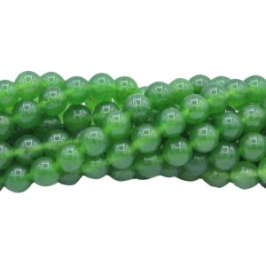 Green Jade - 8mm Round - 39cm Strand