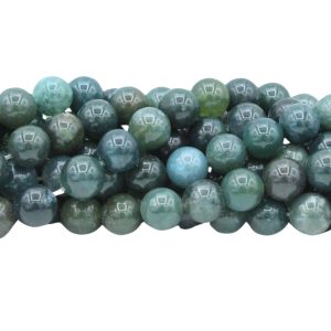 Moss Agate – 10mm Round – 39cm Strand