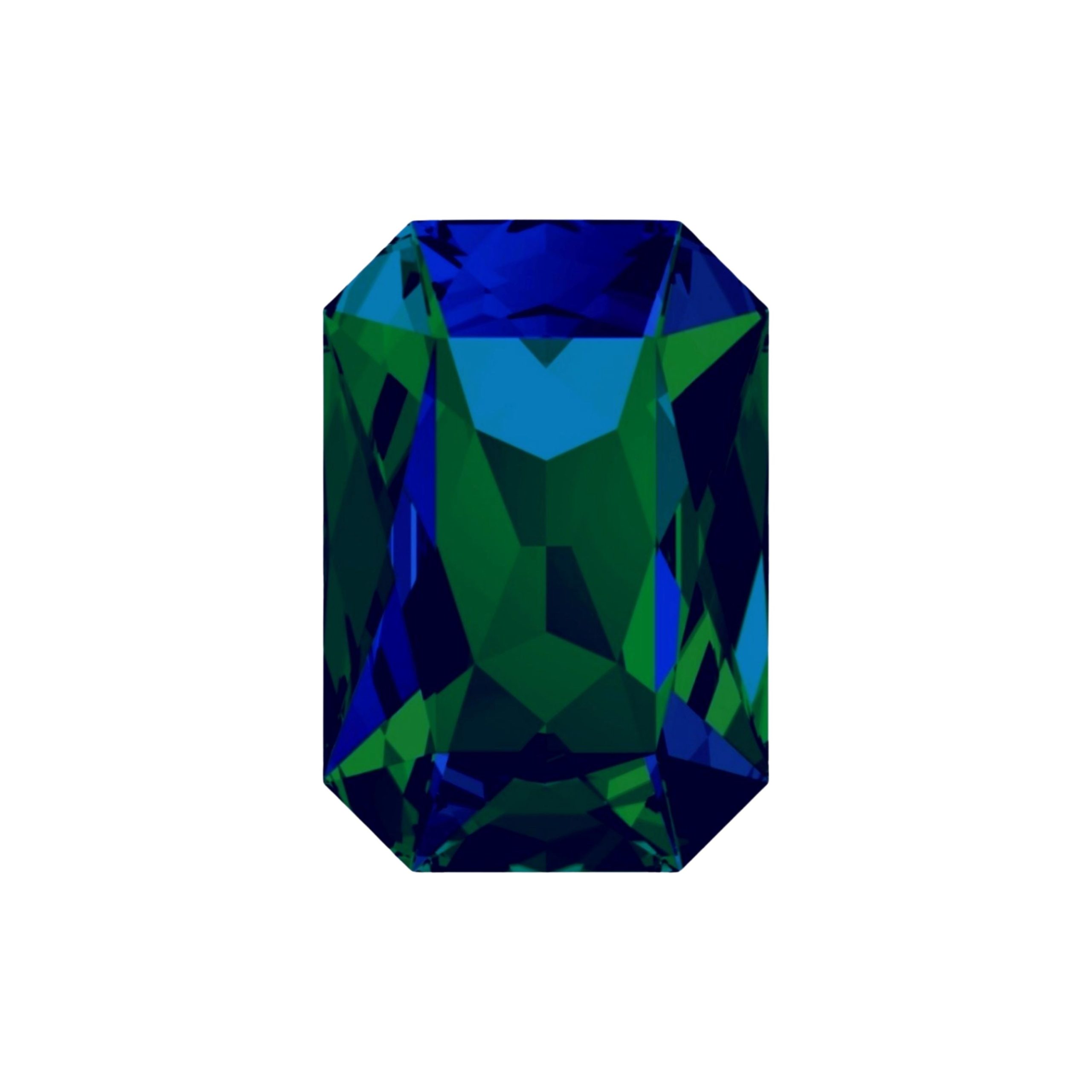 Swarovski 4600 - Rectangle Octagon Fancy Stone - 10 x 8mm - Bermuda Blue F