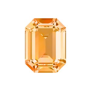 Swarovski 4600 - Rectangle Octagon Fancy Stone - 8 x 6mm - Topaz Unf