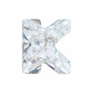 Swarovski 4889 - Letter K Fancy Stone - 8mm - Crystal F