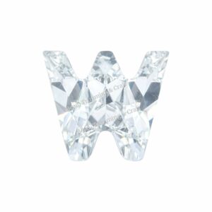 Swarovski 4889 - Letter W Fancy Stone - 8mm - Crystal F