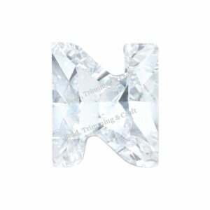 Swarovski 4889 - Letter N Fancy Stone - 8mm - Crystal F