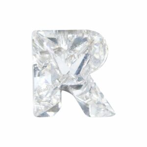 Swarovski 4889 - Letter R Fancy Stone - 8mm - Crystal F