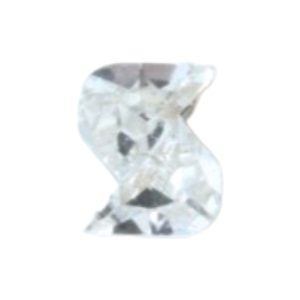 Swarovski 4889 - Letter S Fancy Stone - 8mm - Crystal F