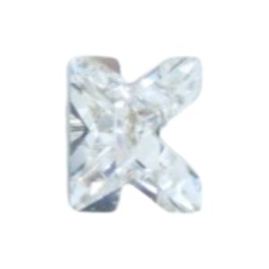 Swarovski 4889 - Letter K Fancy Stone - 8mm - Crystal F
