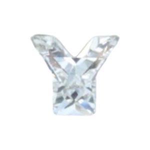 Swarovski 4889 - Letter Y Fancy Stone - 8mm - Crystal F