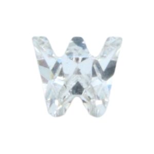 Swarovski 4889 - Letter W Fancy Stone - 8mm - Crystal F
