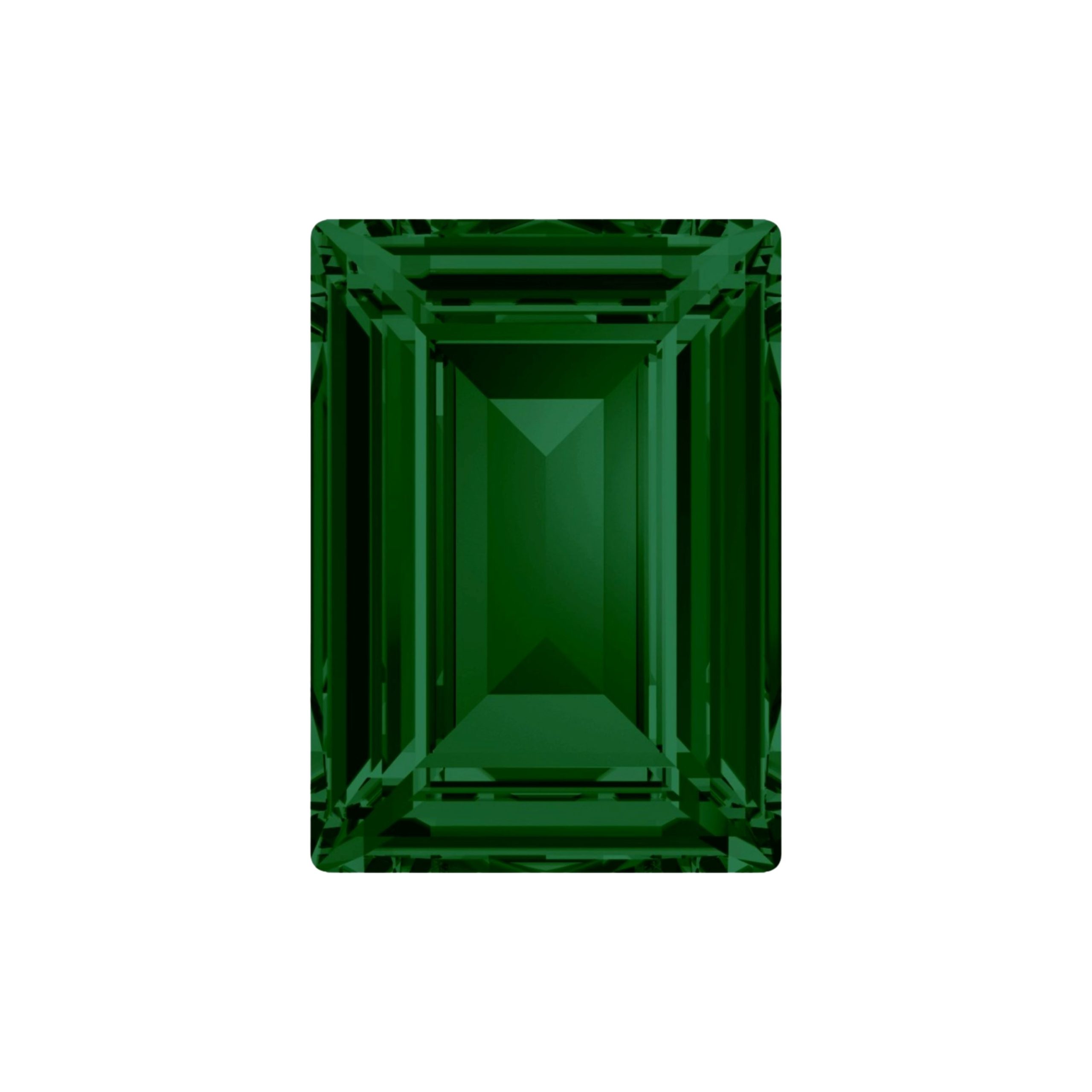 Swarovski 4527 - Rectangle Fancy Stone - 8 x 6mm - Emerald F