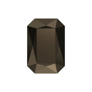 Swarovski 4627 - Rectangle Octagon Fancy Stone - 37 x 25.5mm - Jet Nut