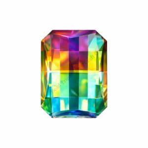 Swarovski 4607 - Rectangle Octagon Chessboard Fancy Stone - 15 x 11mm - Vitrail Medium F