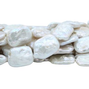 Freshwater Pearl - Rectangle - 20 x 15mm - 37cm Strand