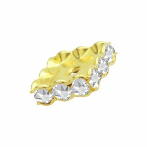 Swarovski 177610 – Rondelle - Square - 10mm - Crystal / Gold