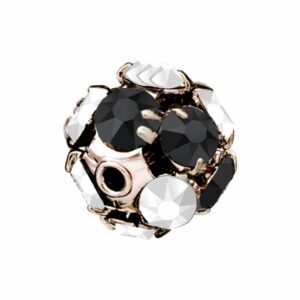 Swarovski 147510 - Rondelle Ball - Round - 10mm - Jet / White / Gold