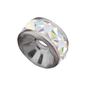 Swarovski 177508 – Rondelle - Round - 8mm - AB / Rhodium
