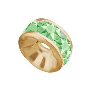 Swarovski 177508 – Rondelle - Round - 8mm - Chrysolite / Gold