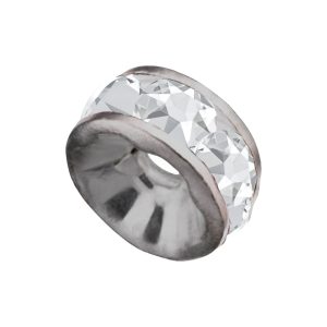 Swarovski 177508 – Rondelle - Round - 8mm - Crystal / Rhodium