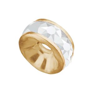 Swarovski 177508 – Rondelle - Round - 8mm - White Alabaster / Gold