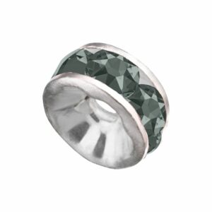 Swarovski 177510 – Rondelle - Round - 10mm - Black Diamond / Silver