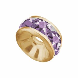 Swarovski 177506 – Rondelle - Round - 6mm - Light Amethyst / Gold