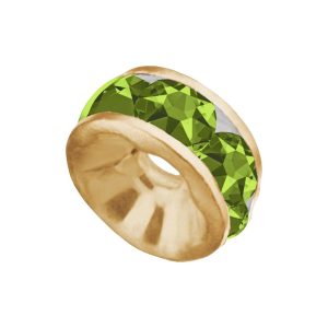 Swarovski 177507 – Rondelle - Round - 7mm - Olive / Gold