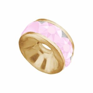 Swarovski 177506 – Rondelle - Round - 6mm - Rose Alabaster / Gold
