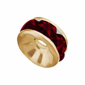 Swarovski 177506 – Rondelle - Round - 6mm - Ruby / Gold