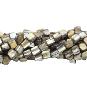Shell – Bone Shape – 7mm - Bronze - 39cm Strand