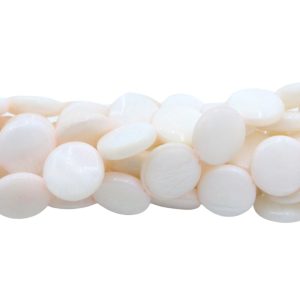 Shell – Coin – 11 to 12mm - Powder Pink - 39cm Strand