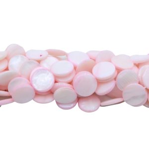 Shell – Coin – 13 to 14mm - Pink - 39cm Strand