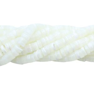 Mother Of Pearl – Washer – 4mm - 40cm Strand