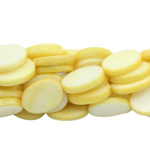 Shell – Oval – 18mm - Yellow - 39cm Strand