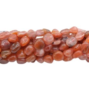 Red Agate – Tumblestone – 5 to 8mm - 39cm Strand