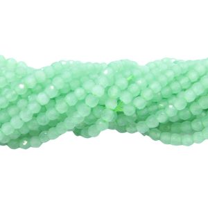 Cubic Zirconia – 4 x 3mm Faceted - 36cm Strand - Peridot