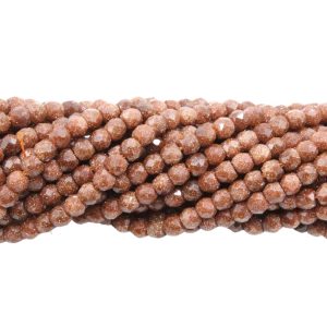 Cubic Zirconia – 4 x 3mm Faceted - 36cm Strand - Sandstone