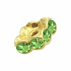 Swarovski 177608 – Rondelle - Square - 8mm - Peridot / Gold