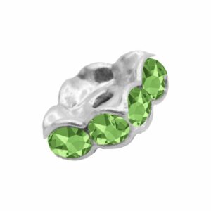 Swarovski 177608 – Rondelle - Square - 8mm - Peridot / Silver