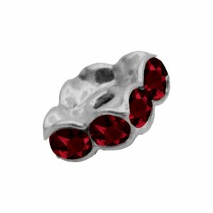 Swarovski 177608 – Rondelle - Square - 8mm - Siam / Rhodium