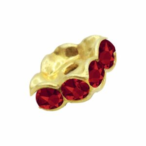 Swarovski 177608 – Rondelle - Square - 8mm - Light Siam / Gold