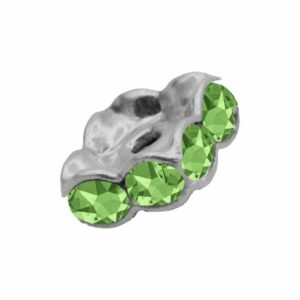 Swarovski 177608 – Rondelle - Square - 8mm - Peridot / Rhodium