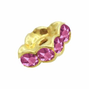 Swarovski 177608 – Rondelle - Square - 8mm - Rose / Gold