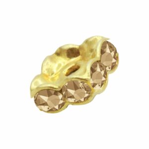 Swarovski 177608 – Rondelle - Square - 8mm - Golden Shadow / Gold
