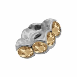 Swarovski 177606 – Rondelle - Square - 6mm - Golden Shadow / Rhodium