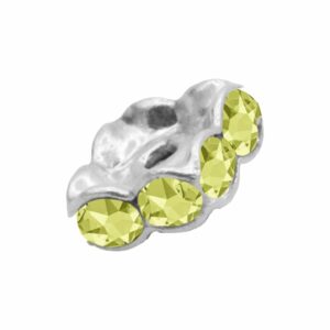 Swarovski 177606 – Rondelle - Square - 6mm - Jonquil / Silver