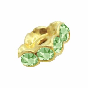 Swarovski 177608 – Rondelle - Square - 8mm - Chrysolite / Gold