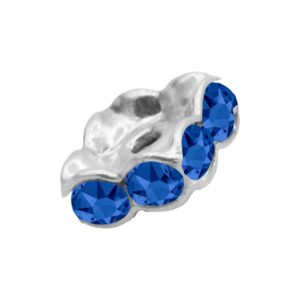 Swarovski 177608 – Rondelle - Square - 8mm - Sapphire / Silver