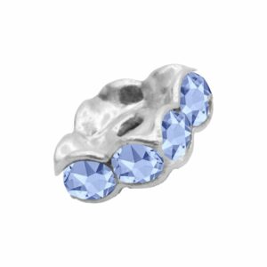 Swarovski 177608 – Rondelle - Square - 8mm - Light Sapphire / Silver