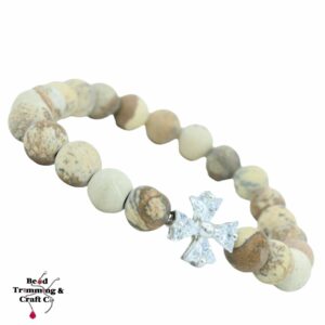 Picture Jasper / Crystal Cross – Stretch Bracelet