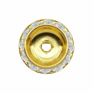 Swarovski 177416 - Rondelle Button - 16mm - Crystal / Gold